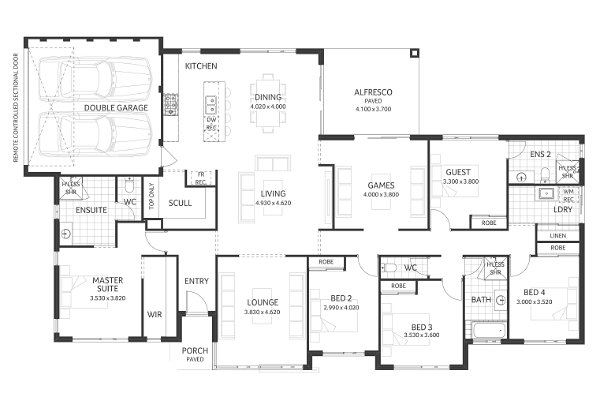 Plunkett Homes - Bedford | Lifestyle - Floorplan - Bedford Lifestyle Marketing Planjpg