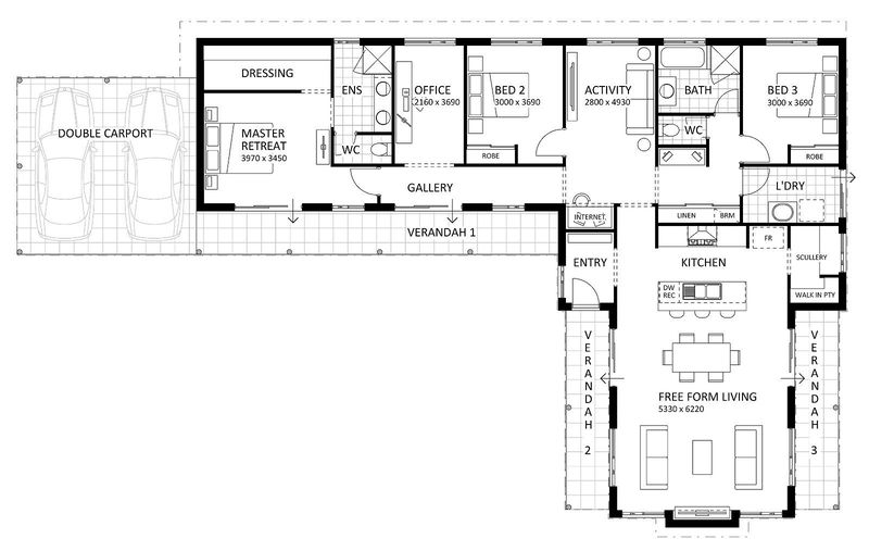 Rural Building Company - The Linton (Heritage) - Floorplan - 3372P Linton Heritage Brochure Artwork