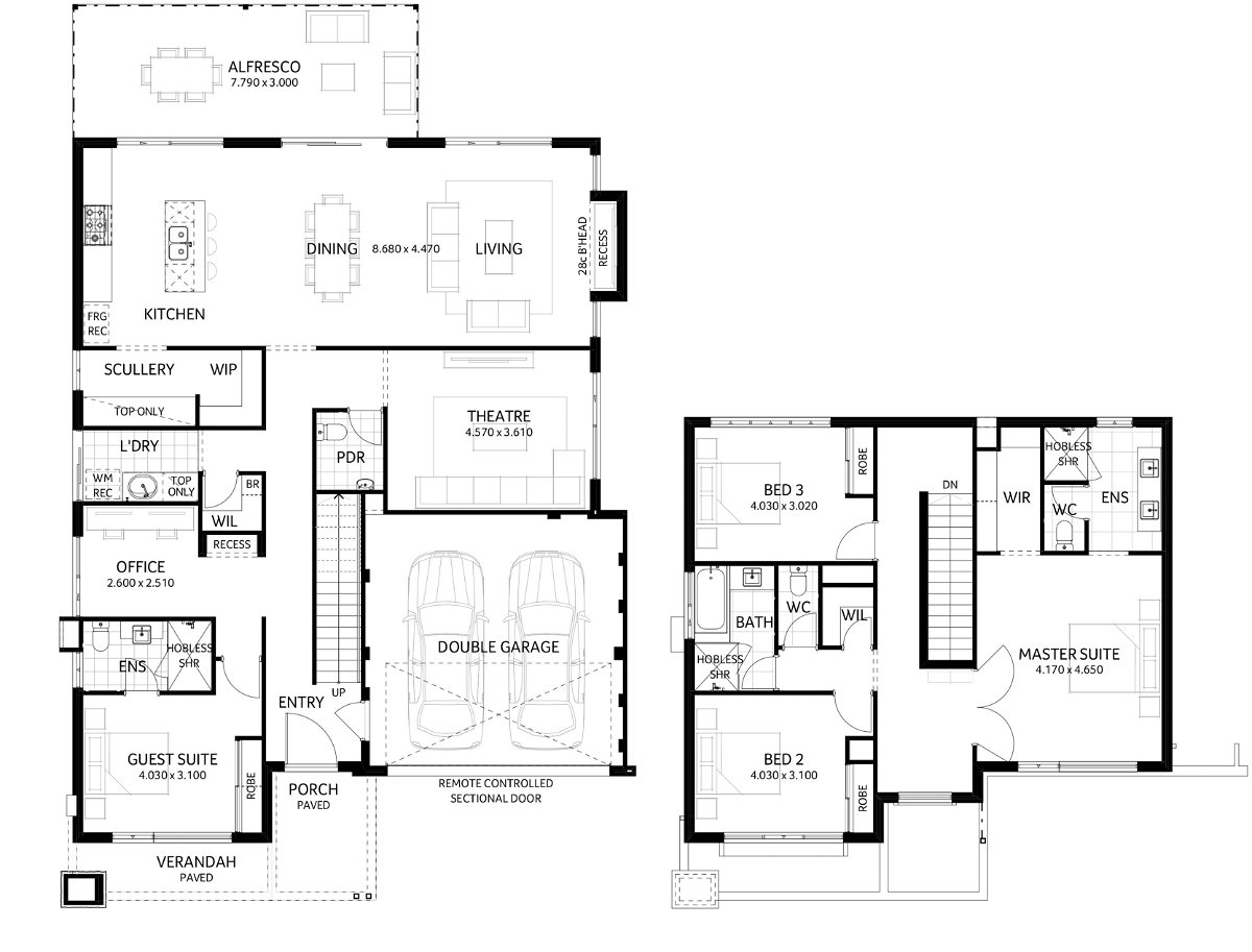 Plunkett Homes - Shorehouse | Hamptons - Floorplan - Shorehouse Luxe Hamptons Marketing Plan