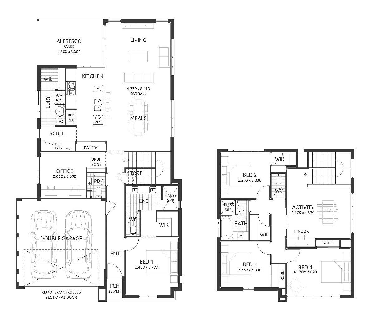 Plunkett Homes - Waterford | Contemporary - Floorplan - Waterford Luxe Contemporary Web Plan 1