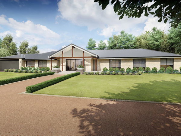 Wa Country Builders - The Stonewood Farmhouse | Alternate Elevation - Gallery - 3742P Stonewood Farmhouse Flat Alternative Elevation