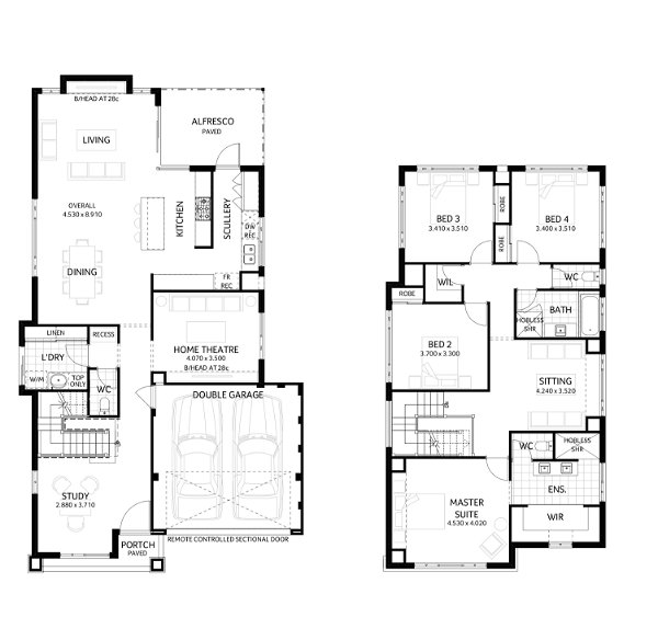 Plunkett Homes - Westbury | Hamptons - Floorplan - Westbury Luxe Hamptons Marketing Plan Cropped Jpg