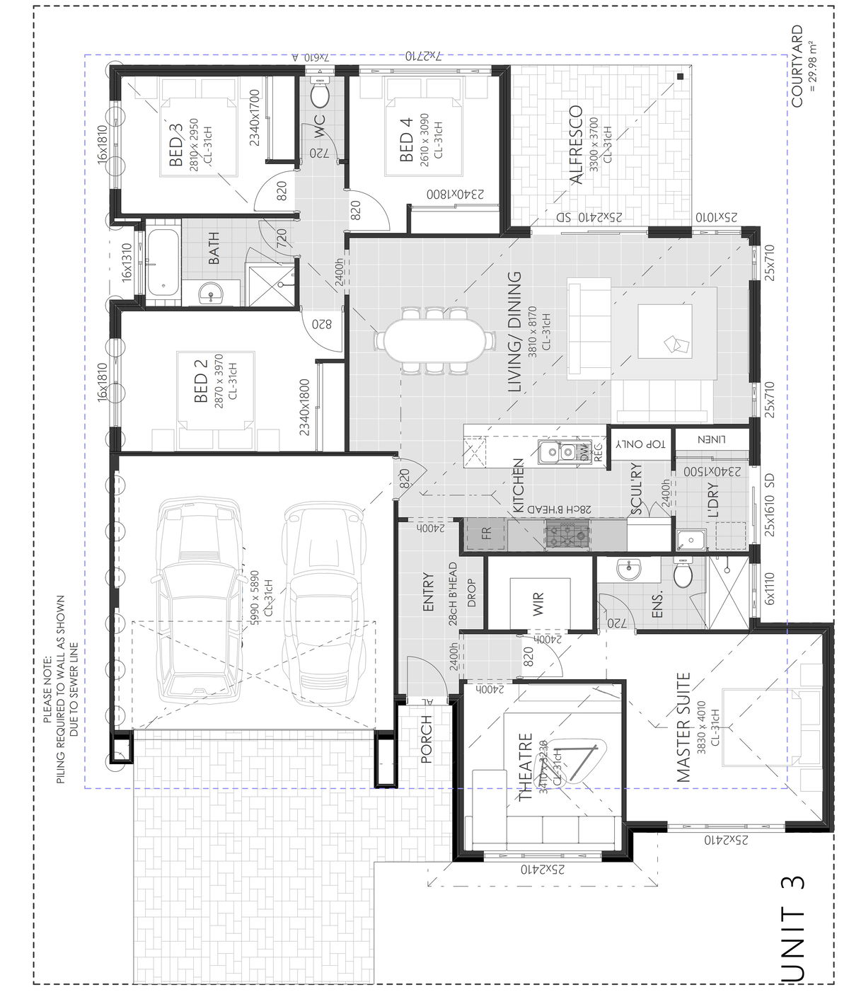 Residential Attitudes -  - Floorplan - Unit 3 Floorpplan