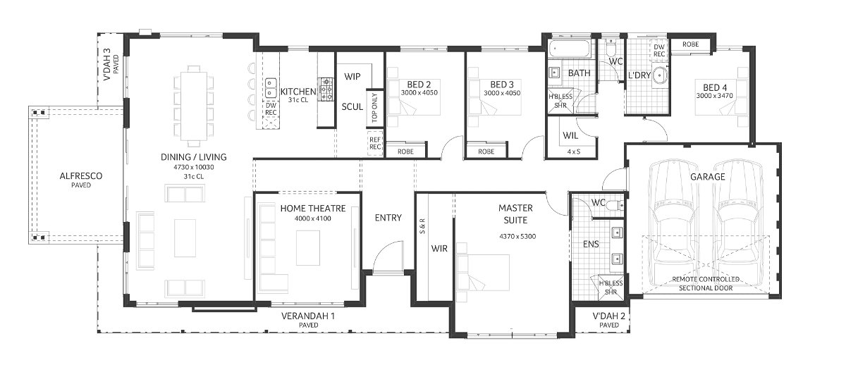 Plunkett Homes - Colorado | Hamptons - Floorplan - Colorado Luxe Hamptons Marketing Plan Cropped Jpg