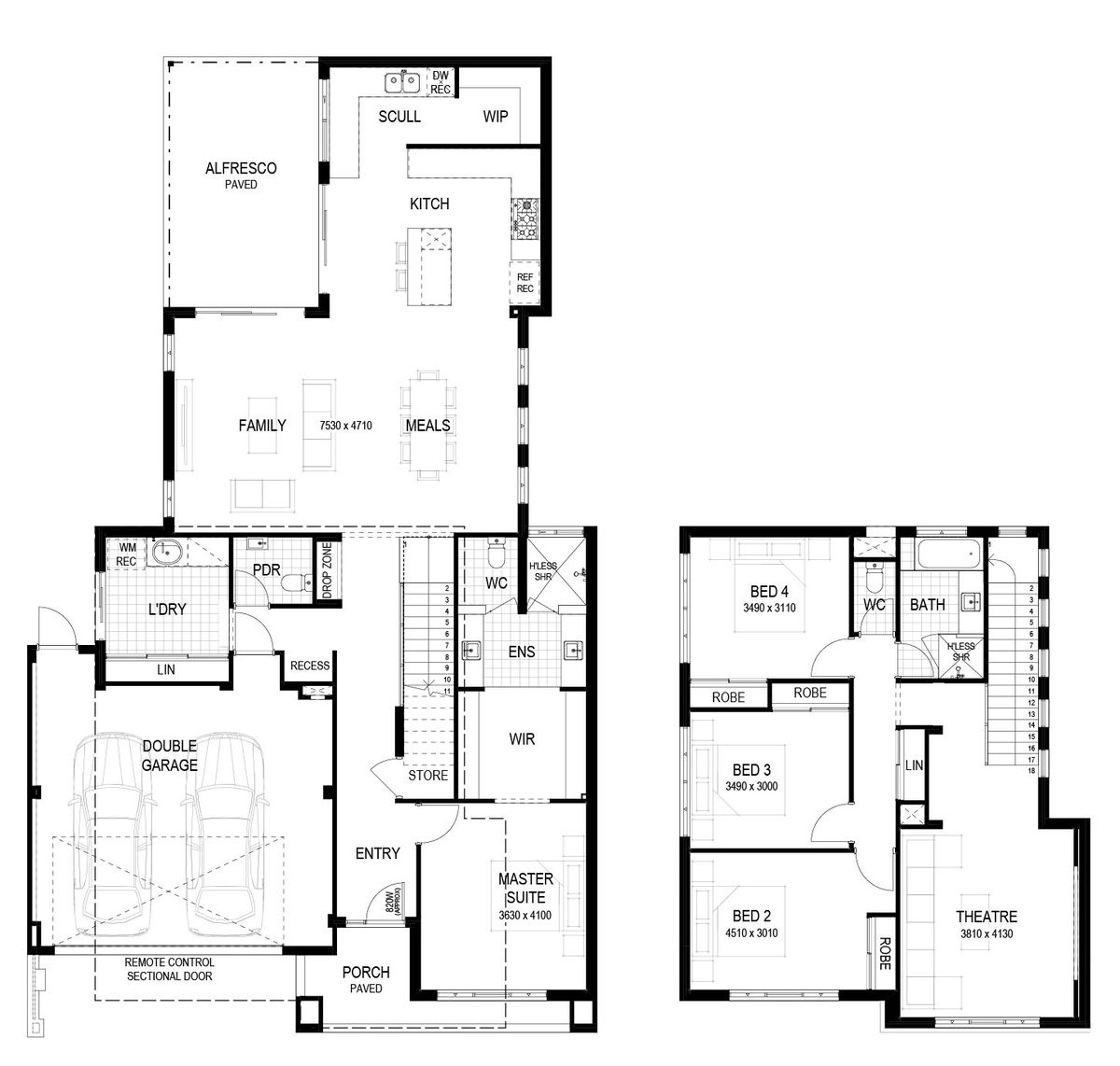 Plunkett Homes - Windsor | Hamptons - Floorplan - Windsor Luxe Hamptons Marketing