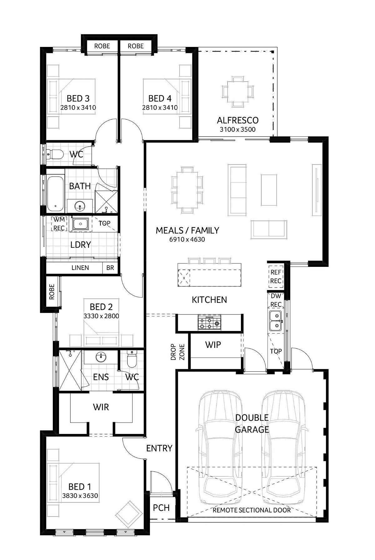Plunkett Homes - Grevillea | Lifestyle - Floorplan - Grevillea Lifestyle Website Floorplan