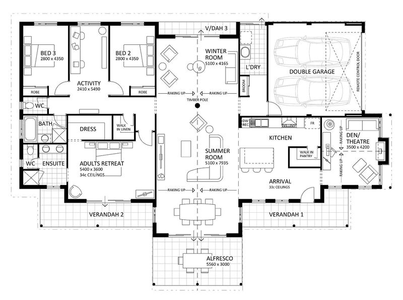 Rural Building Company - The Karridale Retreat (Classic) - Floorplan - 6382P Karridale Rt Classic Brochure Artwork