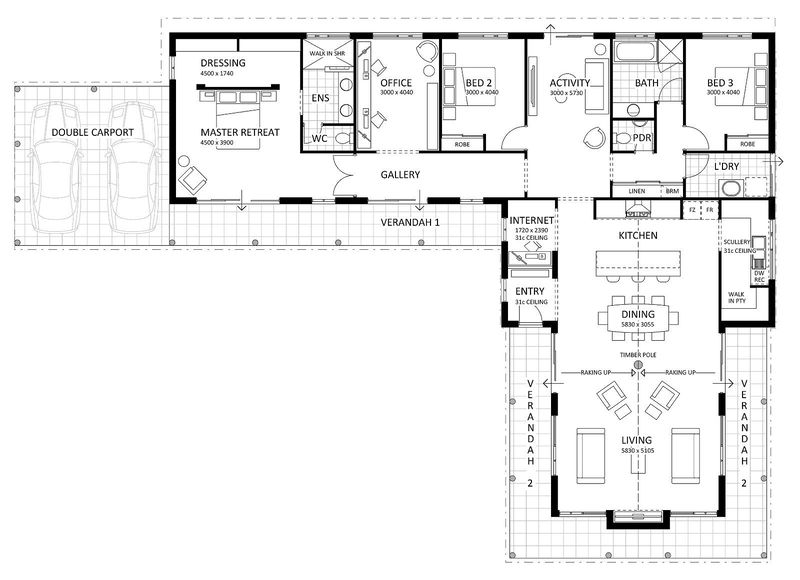 Rural Building Company - The Linton (Heritage) - Floorplan - 3372P Linton Heritage Brochure Artwork