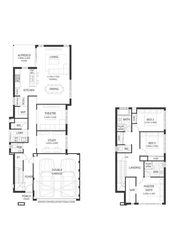 Plunkett Homes -  - Floorplan - Grantham Lifestyle Contemporary Marketing Plan