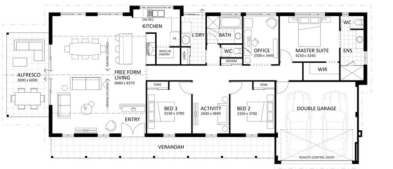 Rural Building Company - The Kingston | Original - Floorplan - 4837P Kingston Original Brochure Artwork