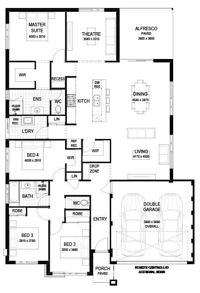 Plunkett Homes - Cottesloe | Contemporary - Floorplan - Cottesloe Contemporary Marketing