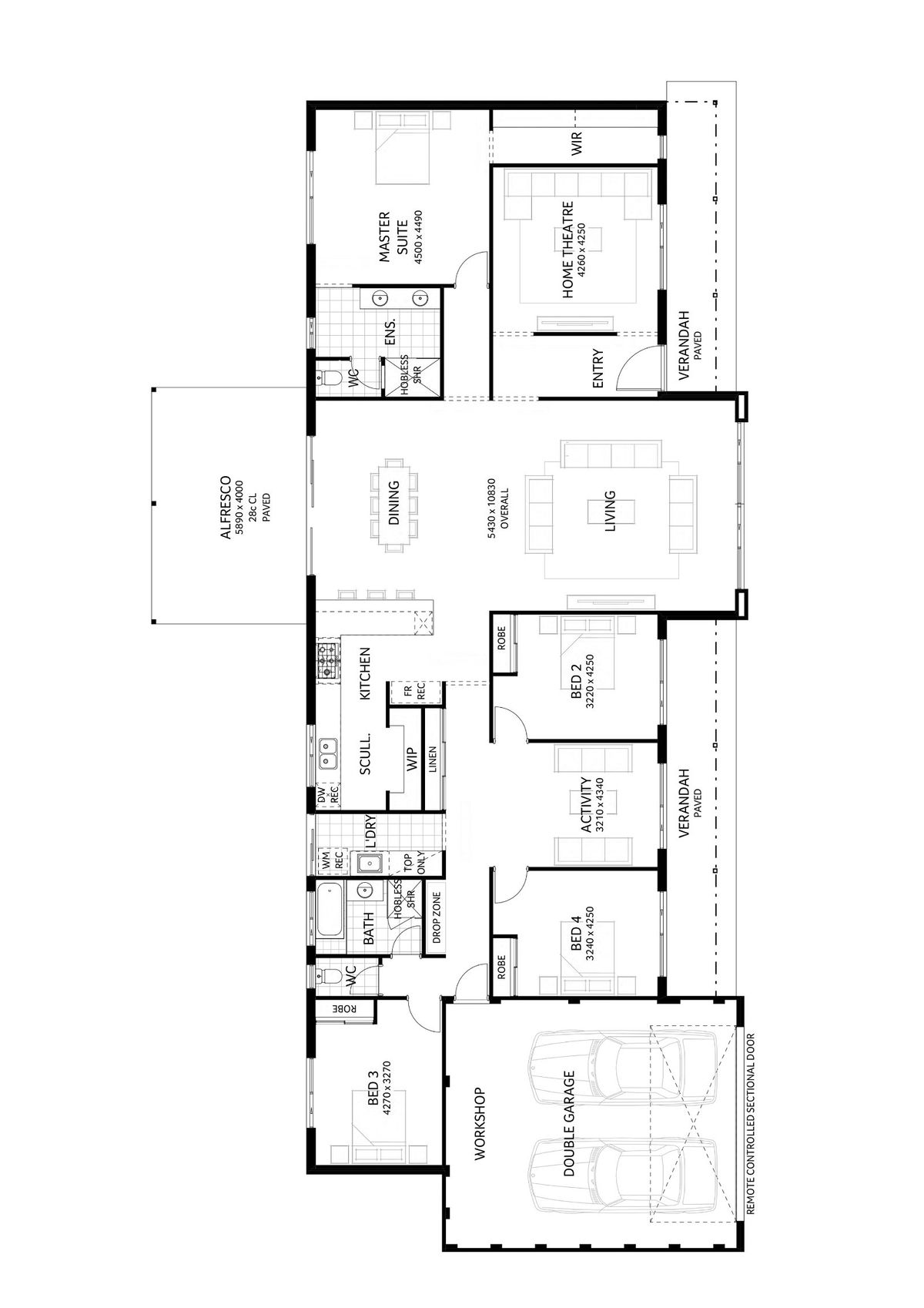 Plunkett Homes -  - Floorplan - Ranch Website Floorplan