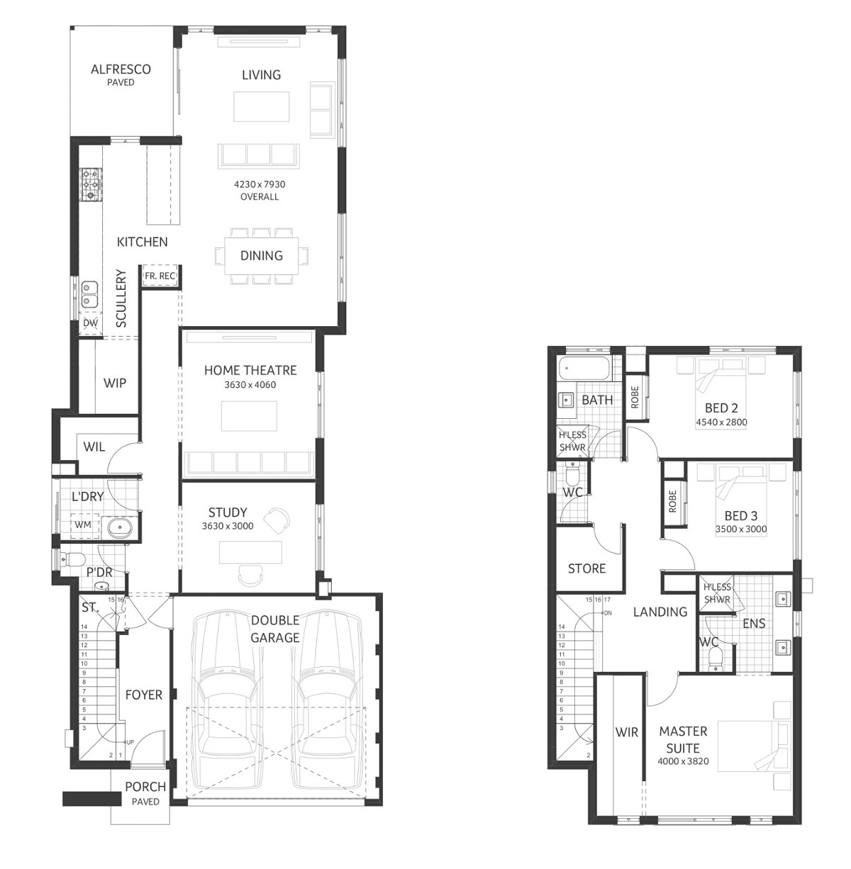 Plunkett Homes - Grantham | Hamptons - Floorplan - Grantham Luxe Hamptons Marketing Plan Cropeed Jpg