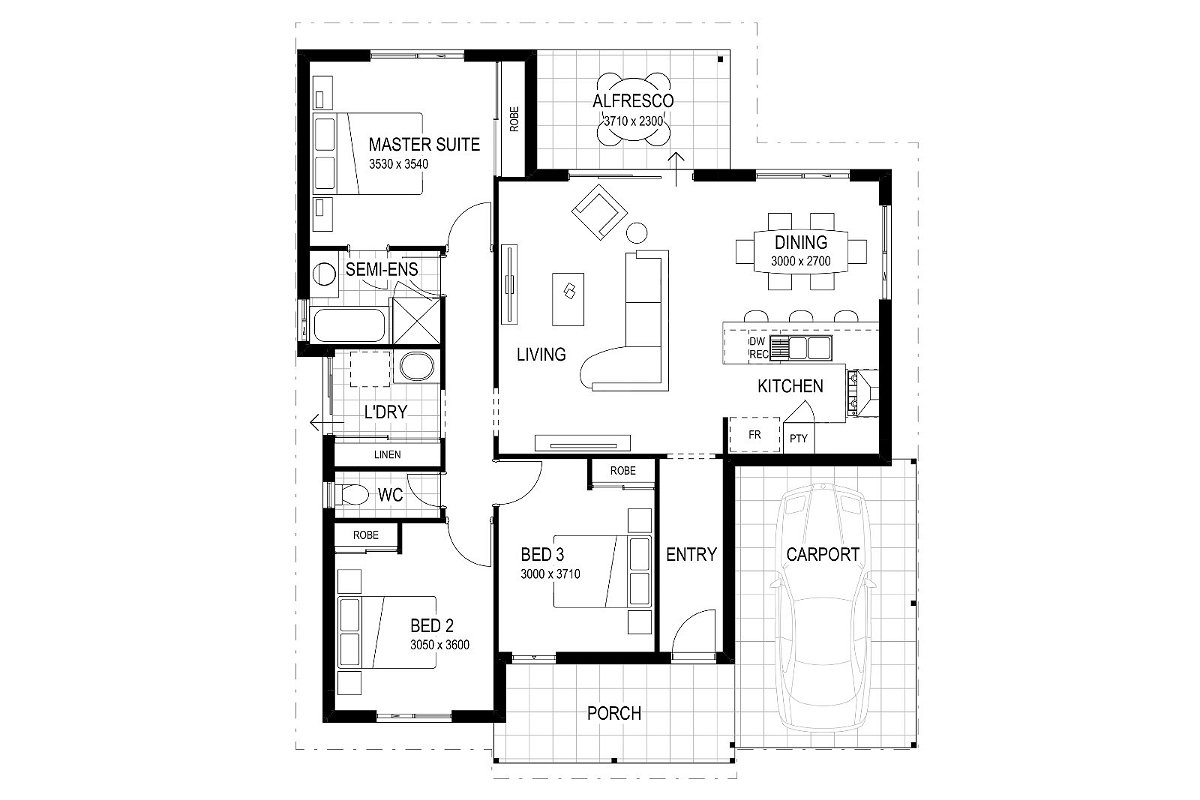 Wa Country Builders - The Whitewood 15M Modern - Floorplan - 4263P The Whitewood 15M Modern Brochure Artwork