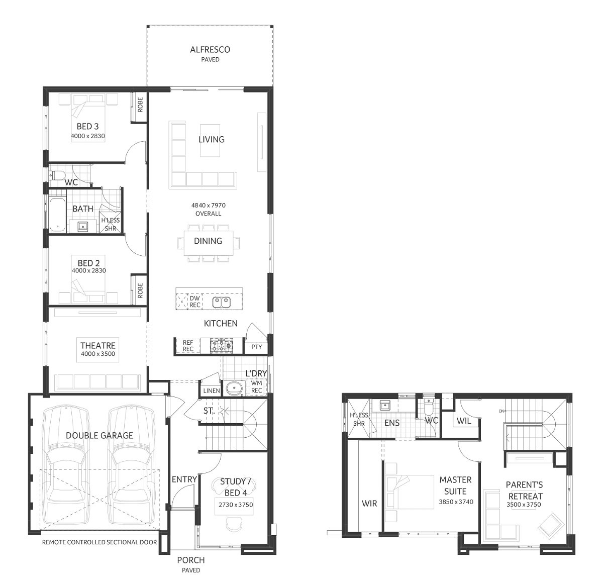 Plunkett Homes - Olympus | Mid-Century - Floorplan - Olympus Luxe Mid Century Marketing Plan Croppedjpg