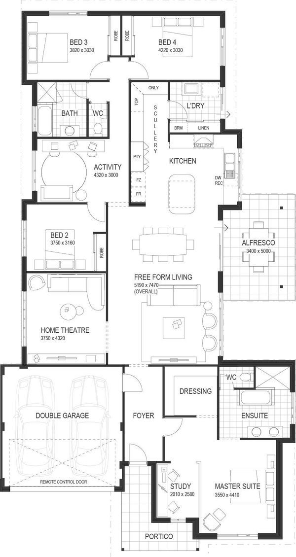 Wa Country Builders -  - Floorplan - 4295P The Coral Cove 15M Brochure Artwork