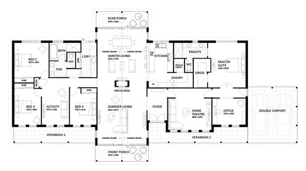 Rural Building Company - The Argyle | Original - Floorplan - 4819P Argyle Original Brochure Artwork