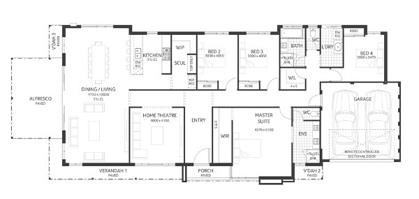 Plunkett Homes - Colorado | Mid-Century - Floorplan - Colorado Luxe Mid Century Marketing Plan Cropped Jpg