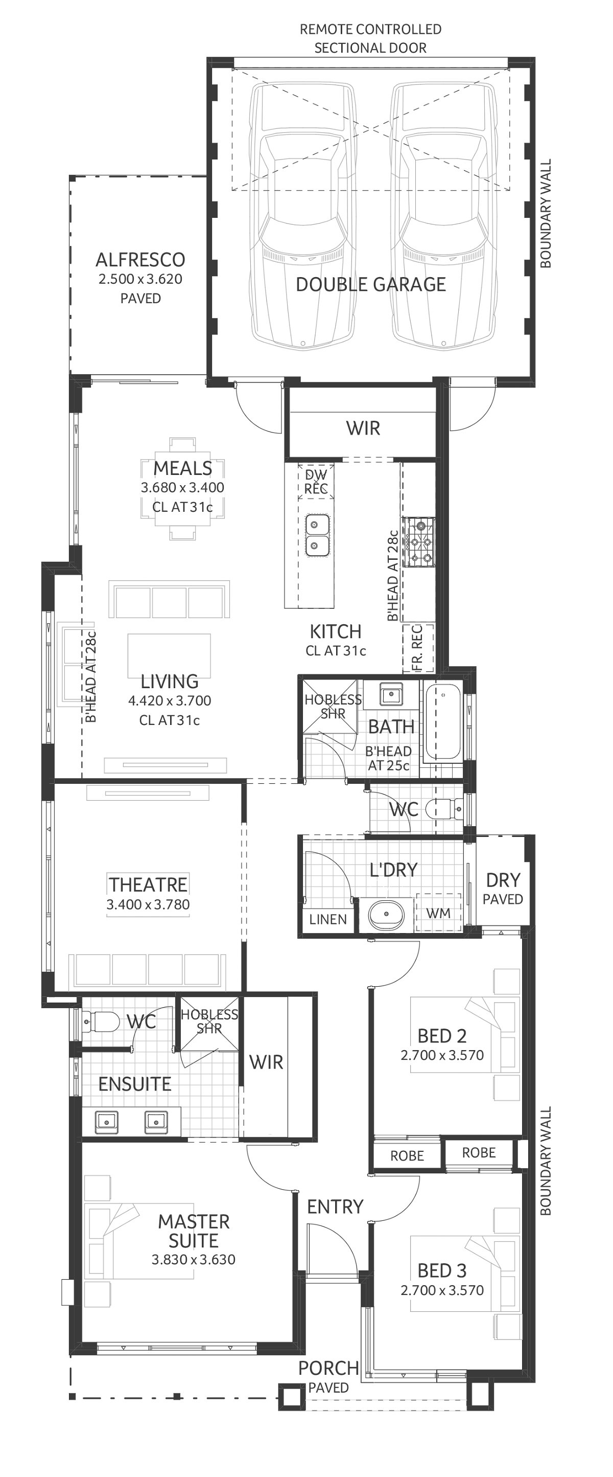 Plunkett Homes - Voyager | Hamptons - Floorplan - Voyager Hamptons Marketing Plan Webjpg