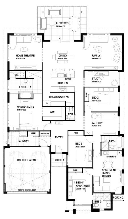 Wa Country Builders - The Gibson - Floorplan - 4765P The Gibson 17M Brochure Artwork 01