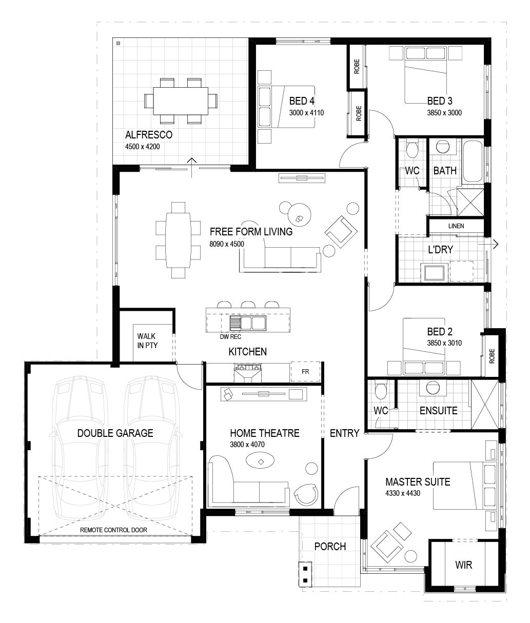 Wa Country Builders - The Thomas | Traditional - Floorplan - 5056P Thomas 17M Traditional