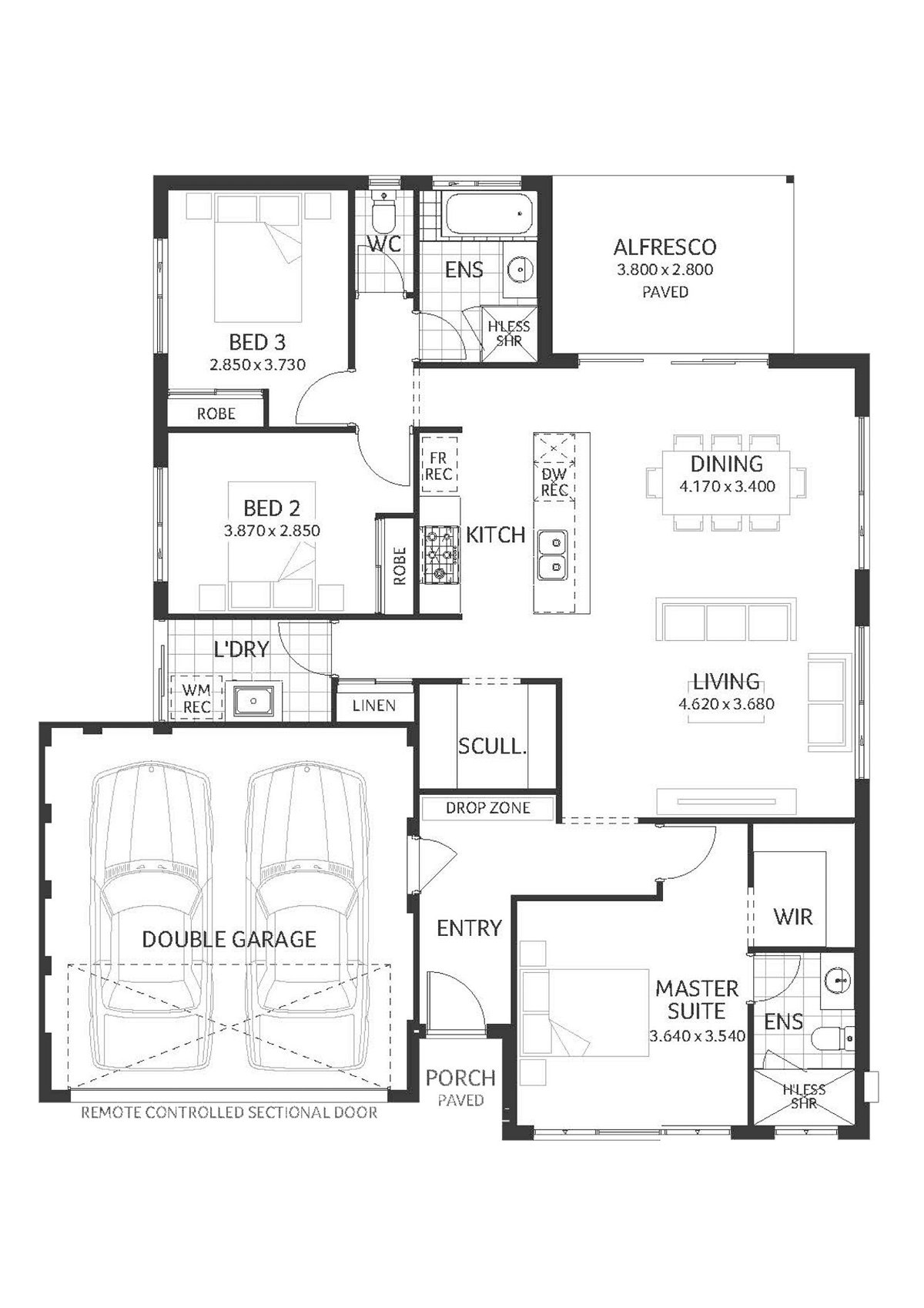 Plunkett Homes -  - Floorplan - Sandalwood Lifestyle Marketing Plan A3Jpg