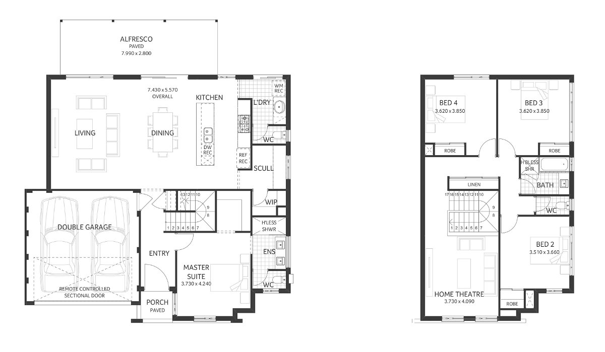 Plunkett Homes - Vincent | Hamptons - Floorplan - Vincent Hamptons Elevation Marketing Planjpg