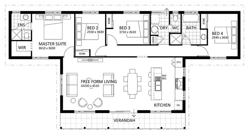 Rural Building Company - The Mountview - Floorplan - 4869P The Mountview Brochure Artwork