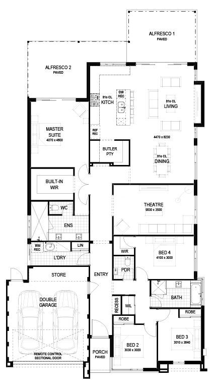 Plunkett Homes - Soho | Contemporary - Floorplan - Soho Luxe Contemporary Marketing