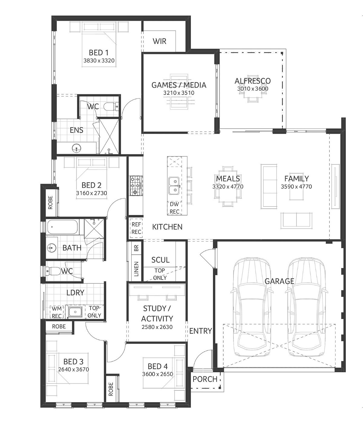 Plunkett Homes - Wattle | Lifestyle - Floorplan - Wattle Marketing Plan