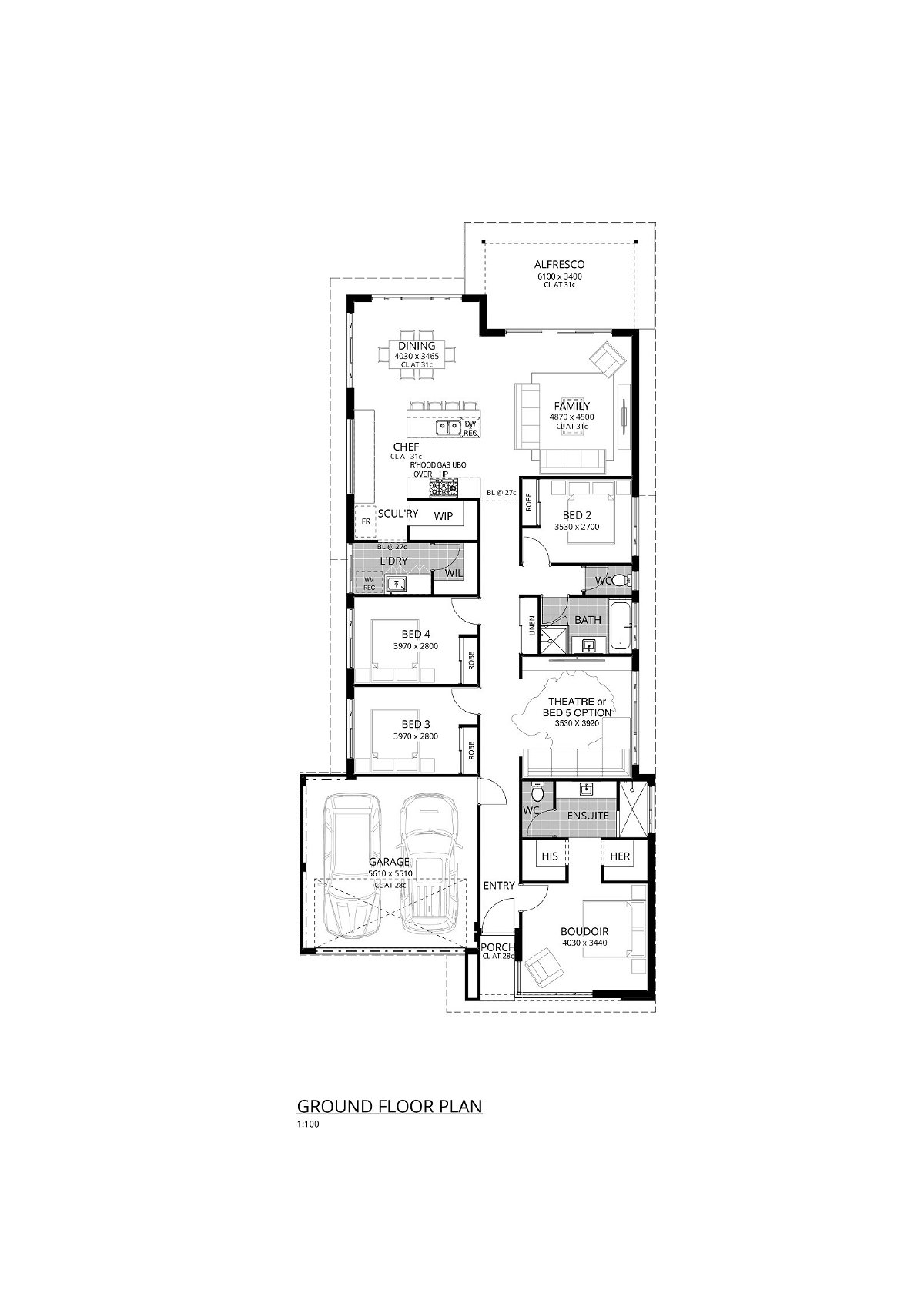 Residential Attitudes - Renegade Retreat | 5 Bed - Floorplan - Renegade Retreat Brochure Plans