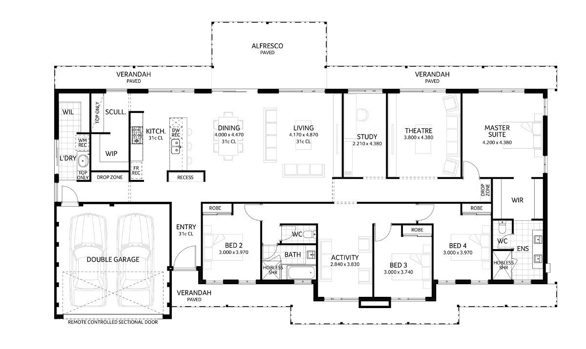 Plunkett Homes - Ferguson Valley | Federation - Floorplan - Ferguson Valley Luxe Federation Marketing Plan Cropped