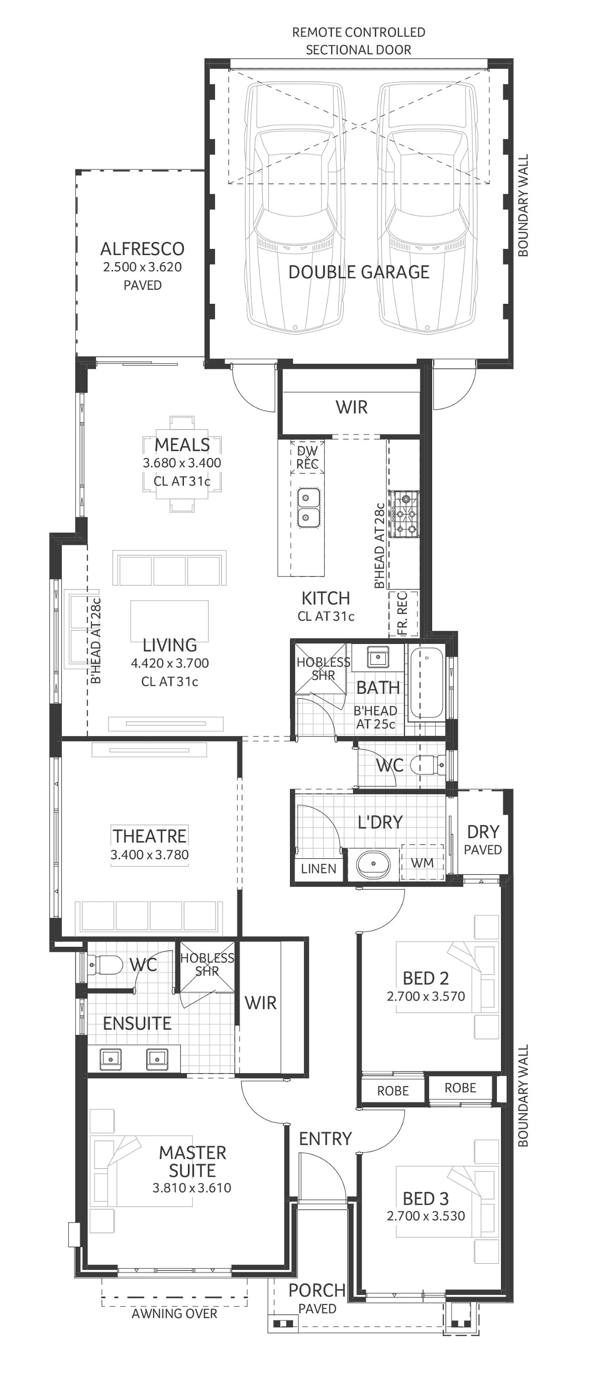 Plunkett Homes - Voyager | Federation - Floorplan - Voyager Luxe Federation Marketing Plan Webjpg