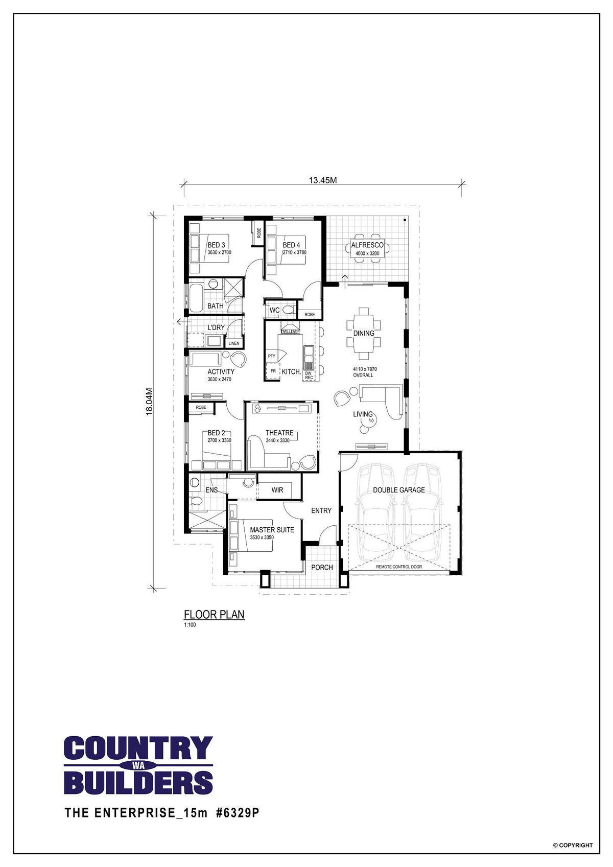 Wa Country Builders -  - Floorplan - 6329P The Enterprise 15M Brochure Artwork