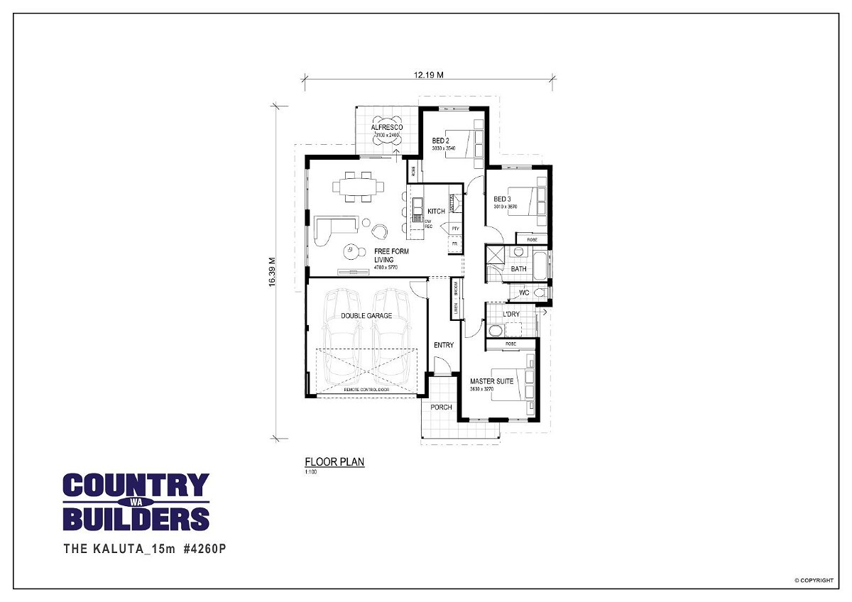 Wa Country Builders -  - Floorplan - 4260P The Kaluta 15M Brochure Artwork