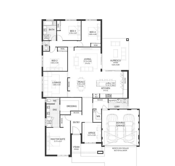 Plunkett Homes - Kingstown | Mid Century - Floorplan - Kingstown Luxe Mid Century Website