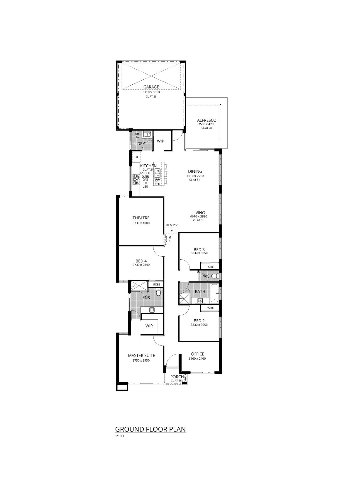 Residential Attitudes - House Head | 4 Bed - Floorplan - House Head Clean Floorplan