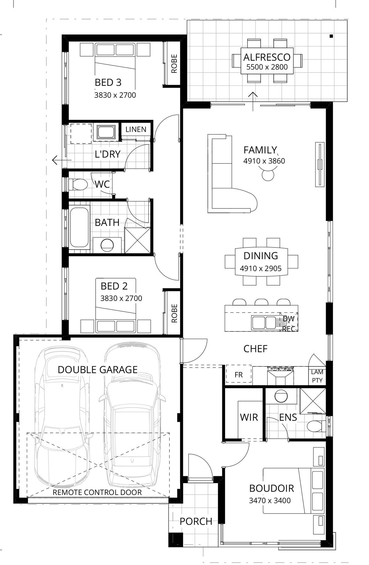 Residential Attitudes - Jellybean | Contemporary - Floorplan - 4461M Jellybean Contemporary