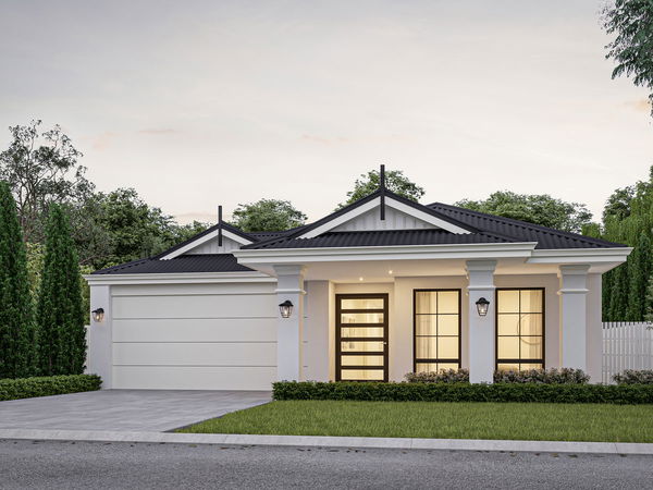Plunkett Homes - Bassendean | Hamptons - Gallery - Bassendean Hamptons Dusk