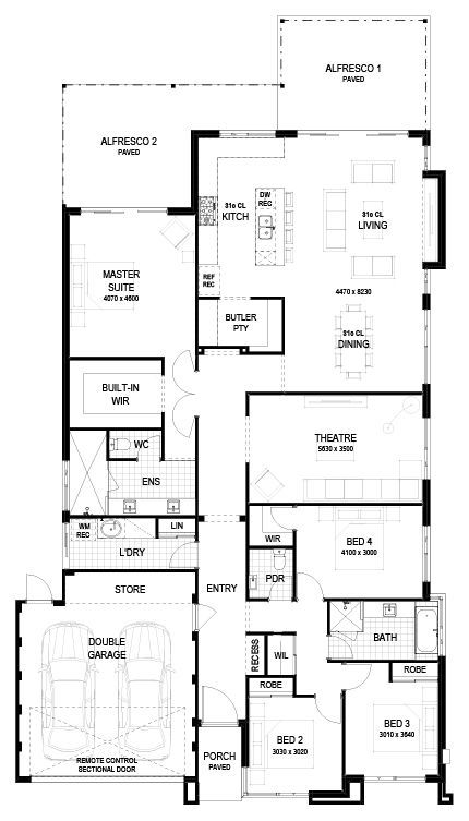 Plunkett Homes - Soho | Mid-Century - Floorplan - Soho Luxe Mid Century Marketing