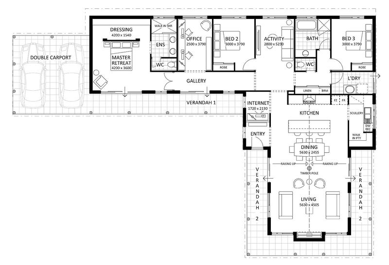 Rural Building Company - The Linton (Heritage) - Floorplan - 3372P Linton Heritage Brochure Artwork