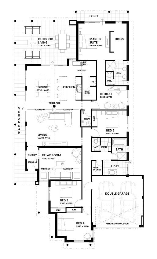 Rural Building Company - The Kalgup Single Storey (Classic) - Floorplan - 6371P Kalgup Rt Classic Brochure Artwork