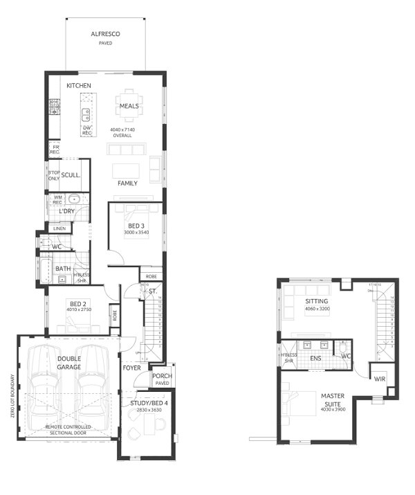 Plunkett Homes - Menora | Contemporary - Floorplan - Menora Contemporary Marketing Plan Cropped Jpg