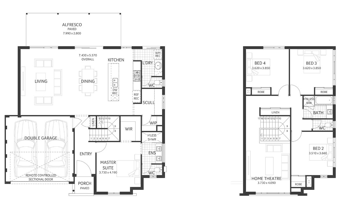 Plunkett Homes - Vincent | Contemporary - Floorplan - Vincent Contemporary Marketing Planjpg