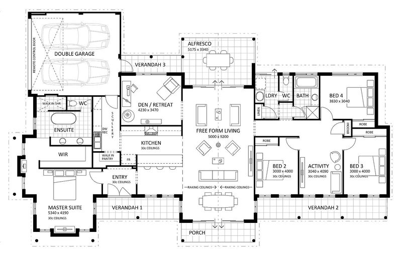 Rural Building Company - The Karroo (Original) - Floorplan - 4347P The Karroo Original Brochure Artwork