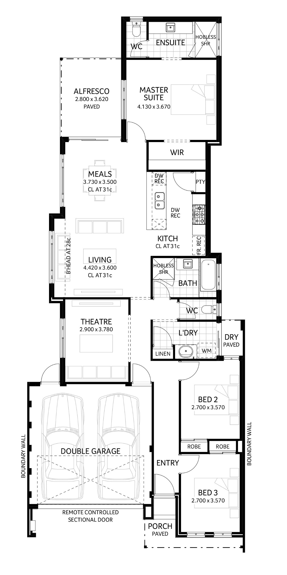 Plunkett Homes - Wright | Federation - Floorplan - Wright Luxe Federation Marketing Plan Croppedjpg