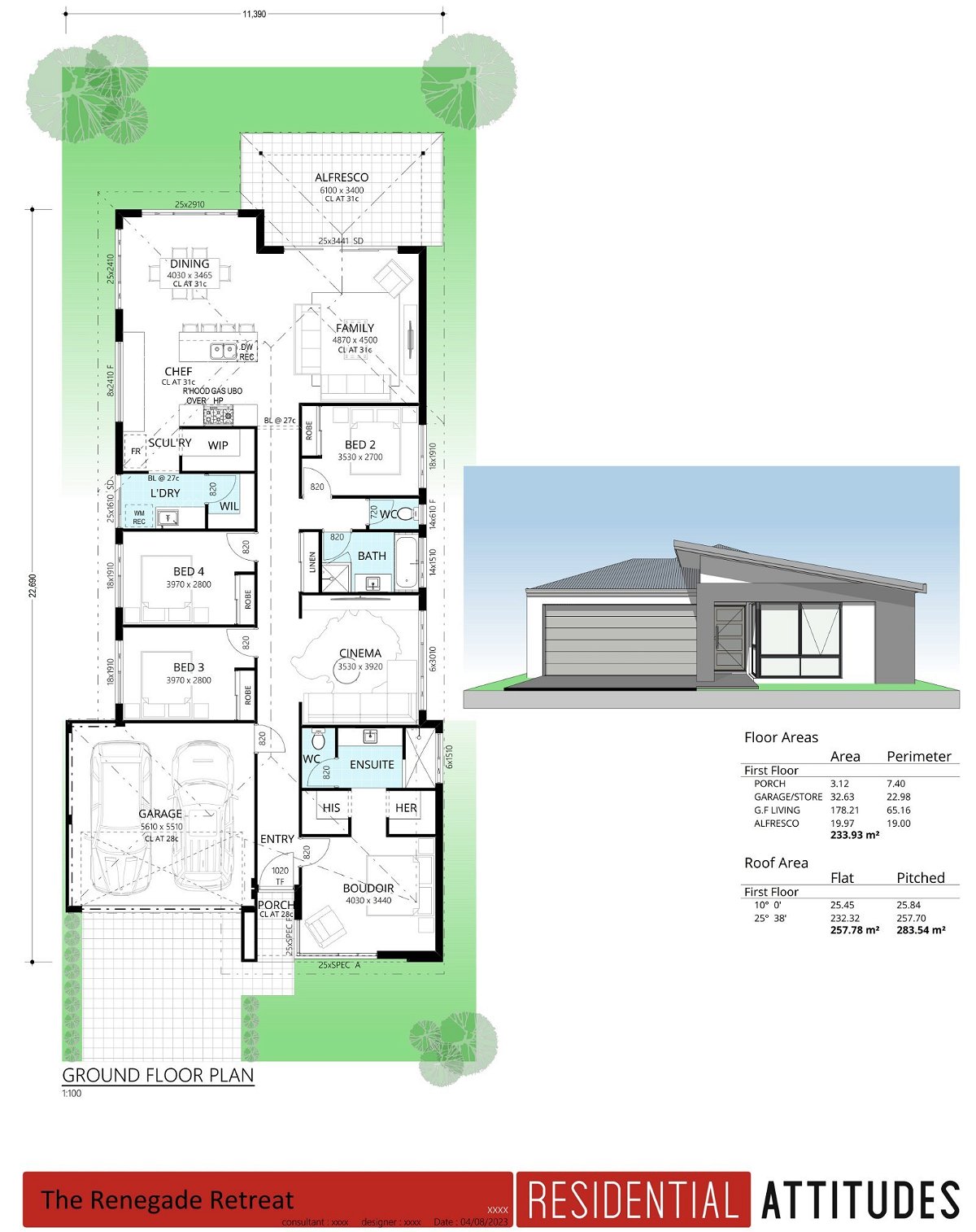 Residential Attitudes -  - Floorplan - Renegade Retreat Floorplan