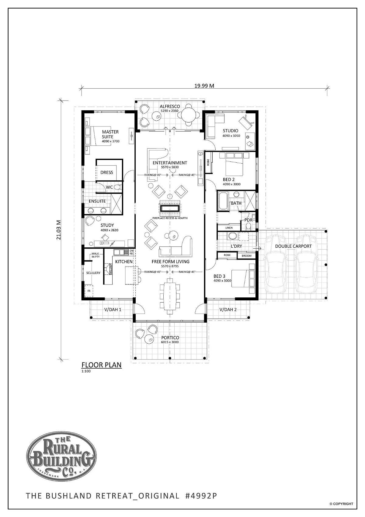 Rural Building Company -  - Floorplan - 4992P Bushland Rt Original Brochure Artwork