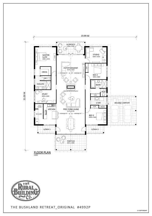 Rural Building Company -  - Floorplan - 4992P Bushland Rt Original Brochure Artwork