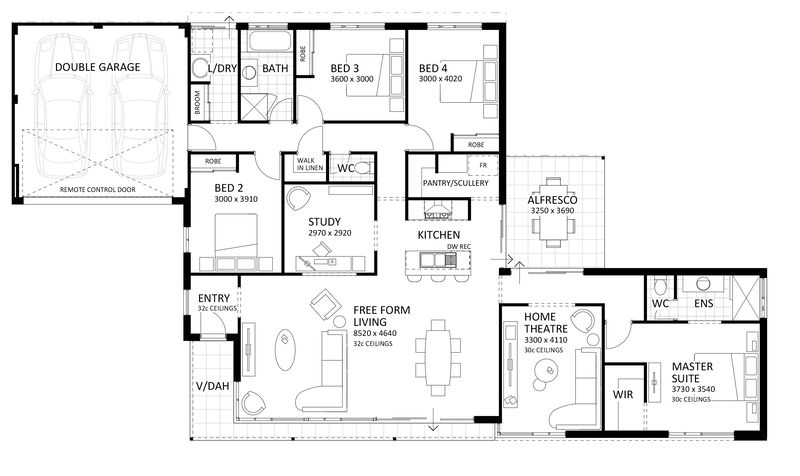 Rural Building Company - The Blaxland Retreat (Classic) - Floorplan - 4367P Blaxland Retreat Classic Brochure Artwork